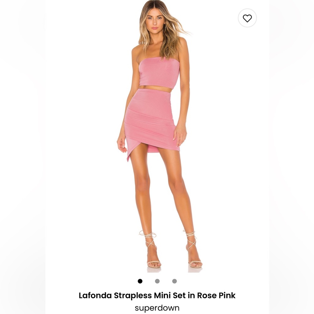 Super down Lafonda strapless mini set